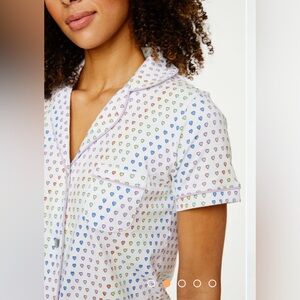 Roller Rabbit Disco Hearts Polo Pajamas// XL